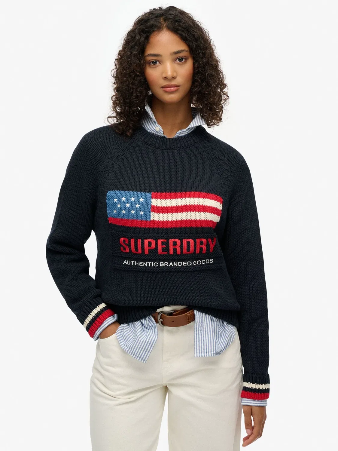 Джемпер свободного кроя Americana Superdry, синий — фото 2