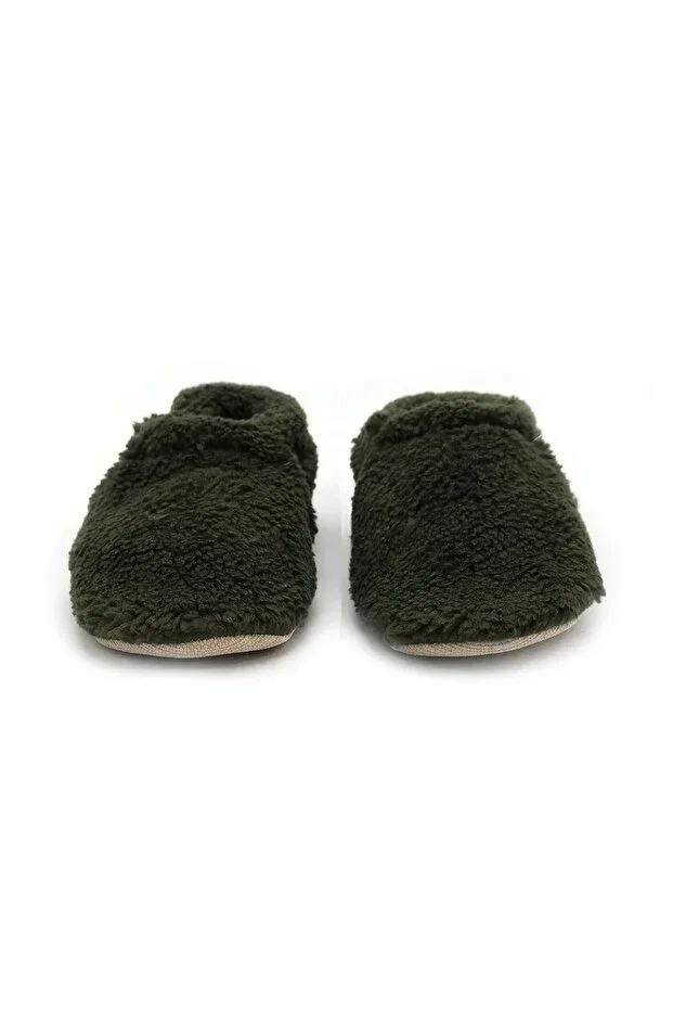 Детские пинетки для новорожденных органические с начесом Fuzzy Baby, Funny Baby, Khaki