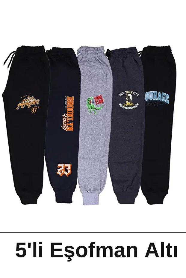 Детские спортивные штаны для мальчиков с принтом Fyk Kids, Black-Navy Blue-Gray-Smoke-Black1