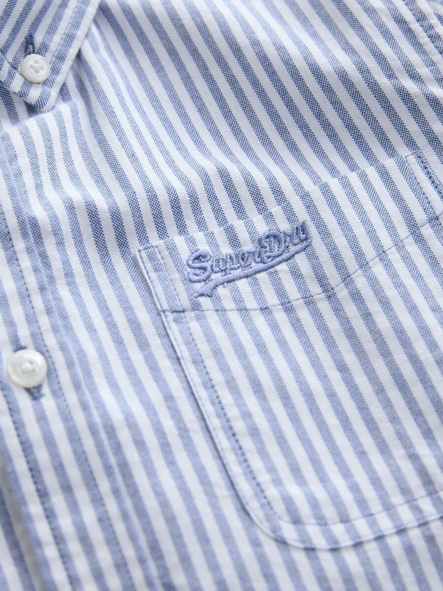 Рубашка Superdry & Co стандартного кроя на пуговицах, цвет опал — фото 4