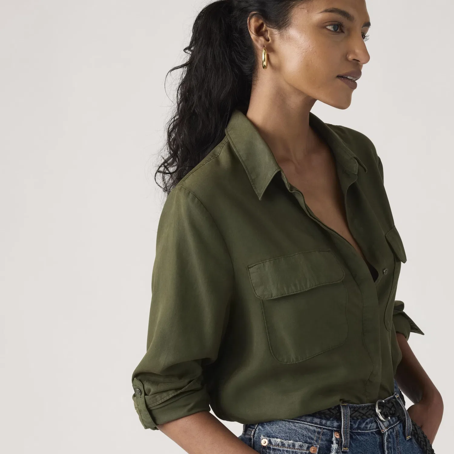 Женская рубашка с длинным рукавом Elaine Utility Levi's, Deep Depths Gd — фото 4