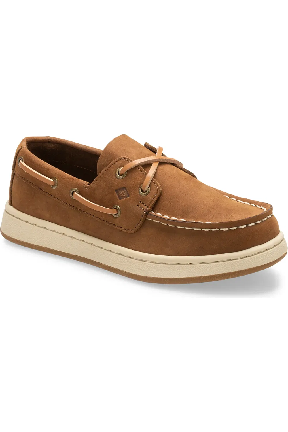 Детские туфли-лодочки с ручной строчкой ZZDNU SPERRY TOP-SIDER, коричневый