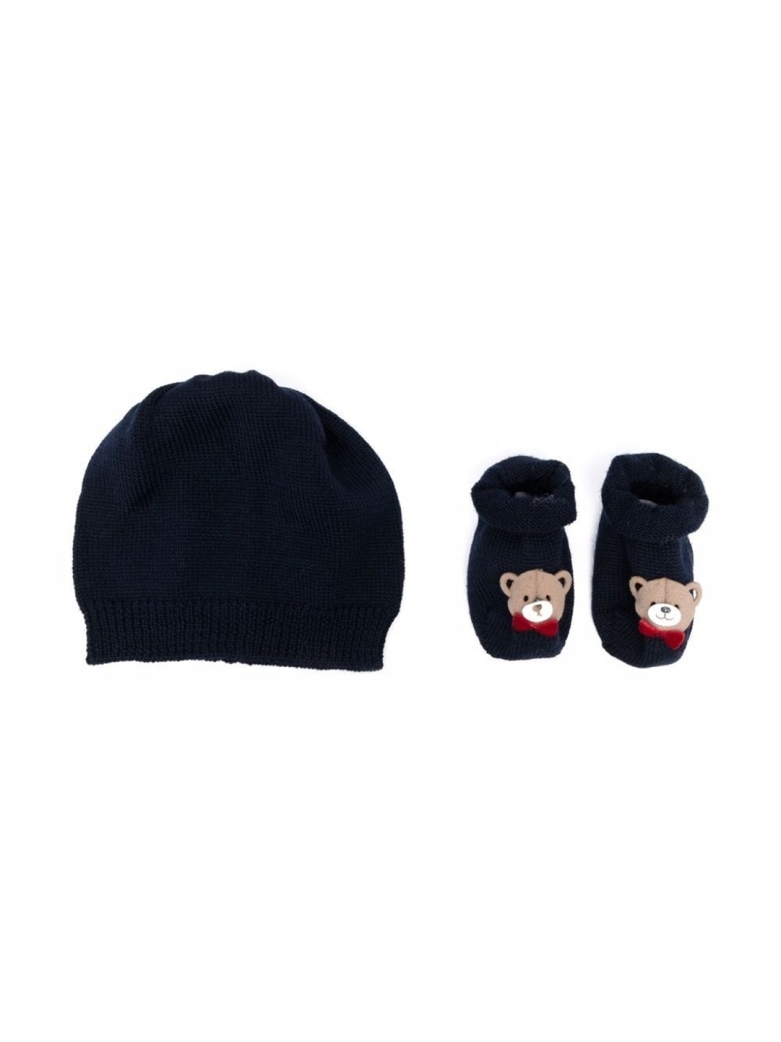 

Комплект Teddy Bear из шапки бини и вырежек La Perla Kids, синий