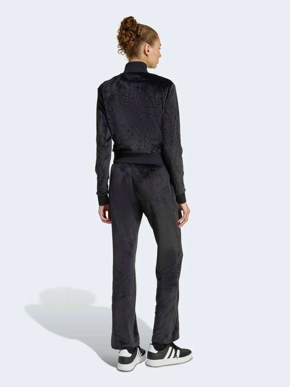 Спортивный костюм велюровый Glam Teamsport adidas, черный — фото 3