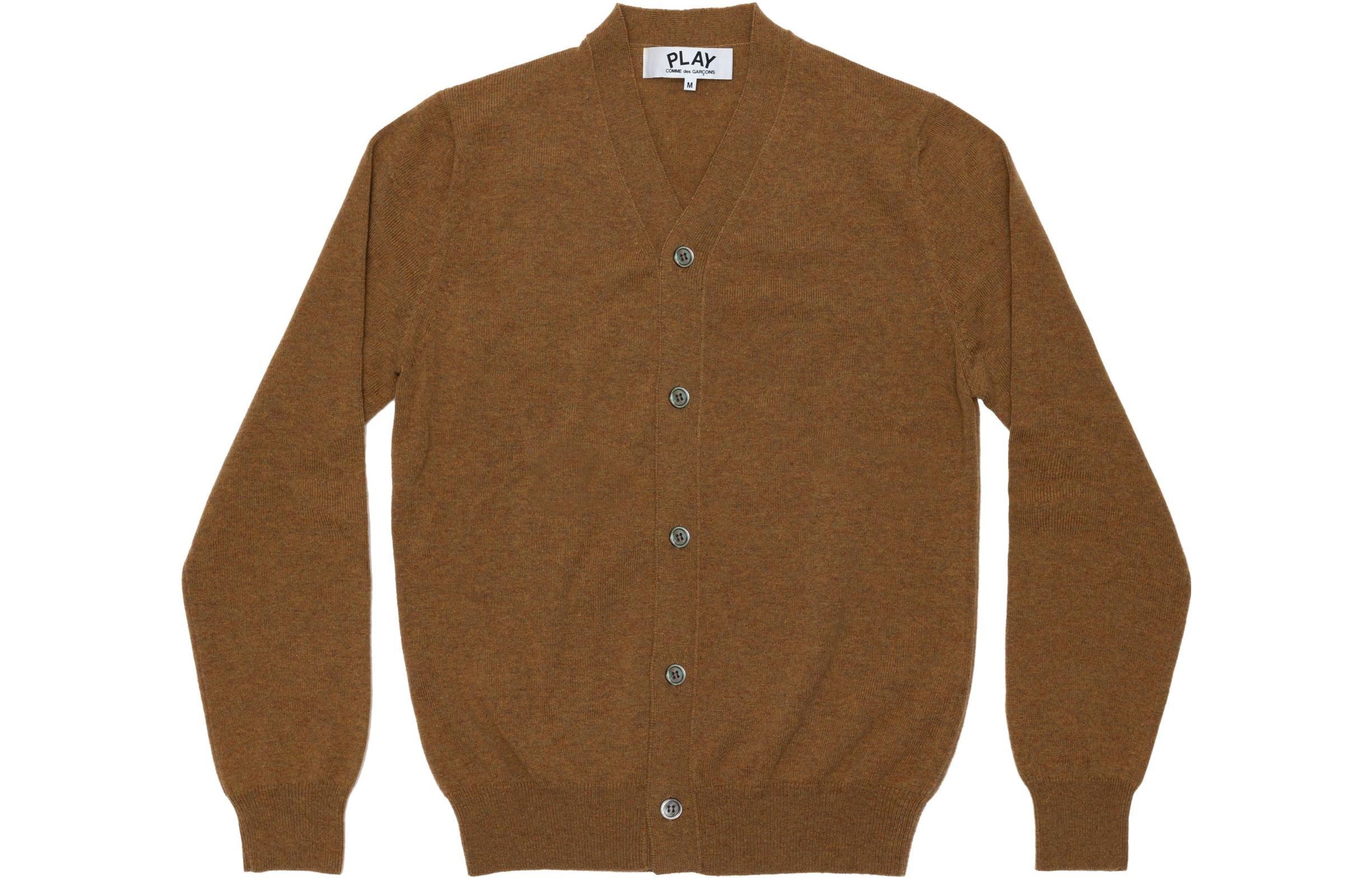 Кардиган COMME des GARCONS PLAY Cardigan Pastel Series Sleeve Heart 'Pastel Camel' AZ-N092-051-3, желто-коричневый — фото 2