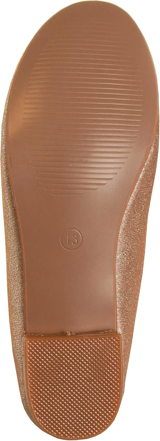 Детские балетки для девочек с бантом Josmo, Rosegold Shimmer — фото 4