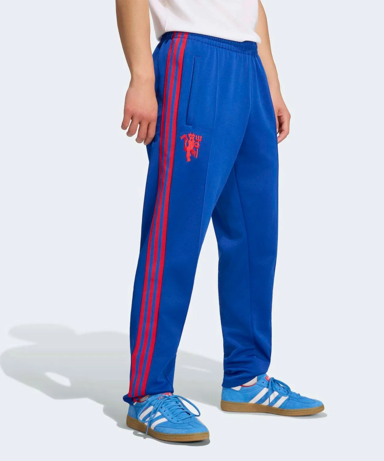 Мужские спортивные штаны с принтом Manchester United Originals Adidas, Синий