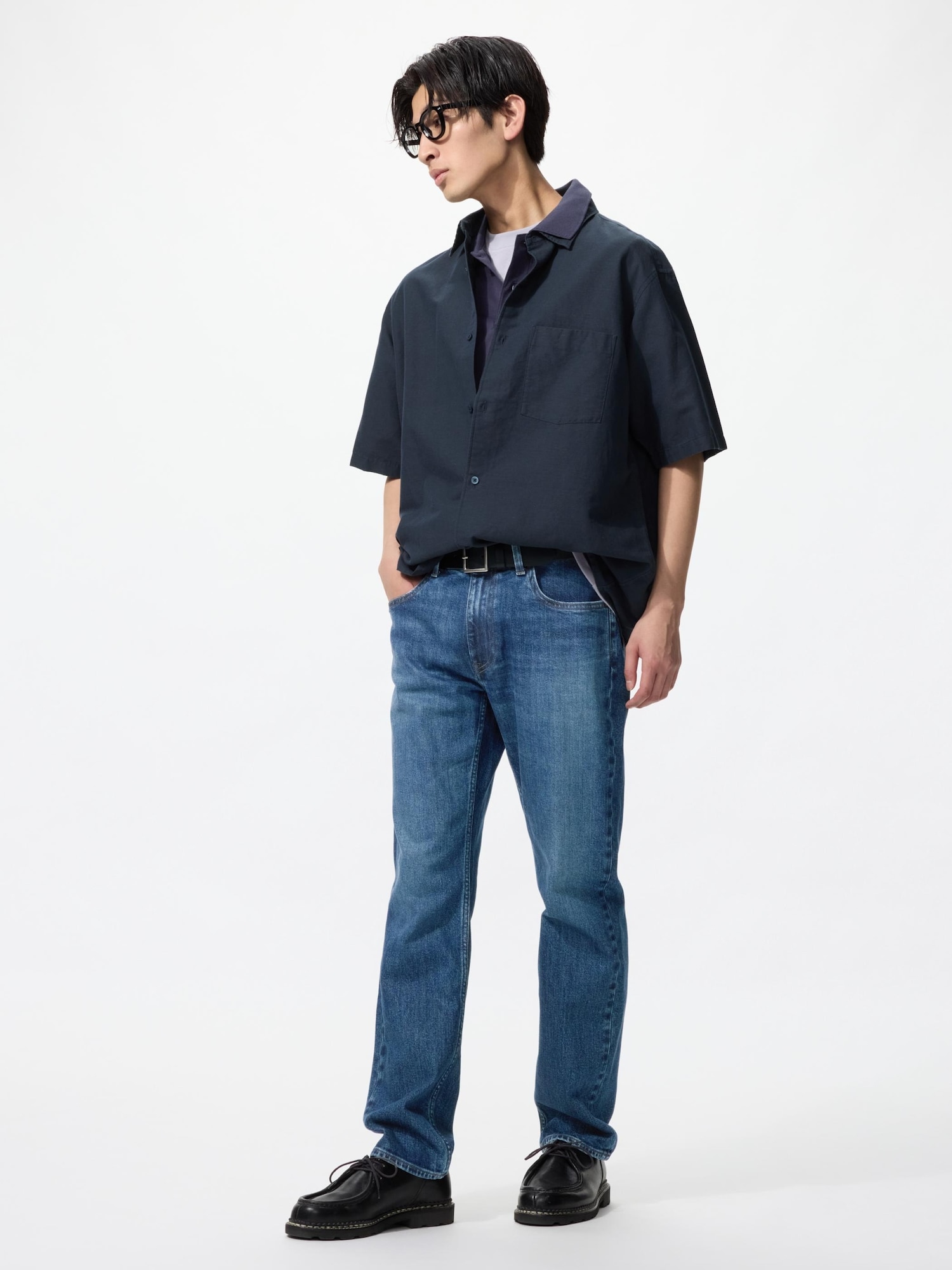 Джинсы Uniqlo Slim Straight, 67 синий — фото 2