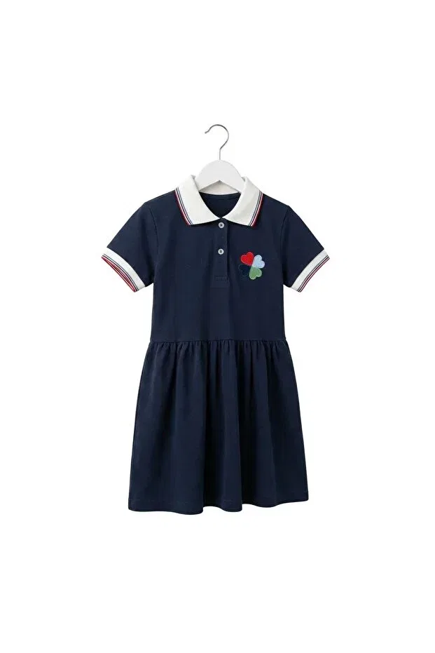 Детское платье для девочек с вышивкой Ta&Ce, Navy Blue — фото 4