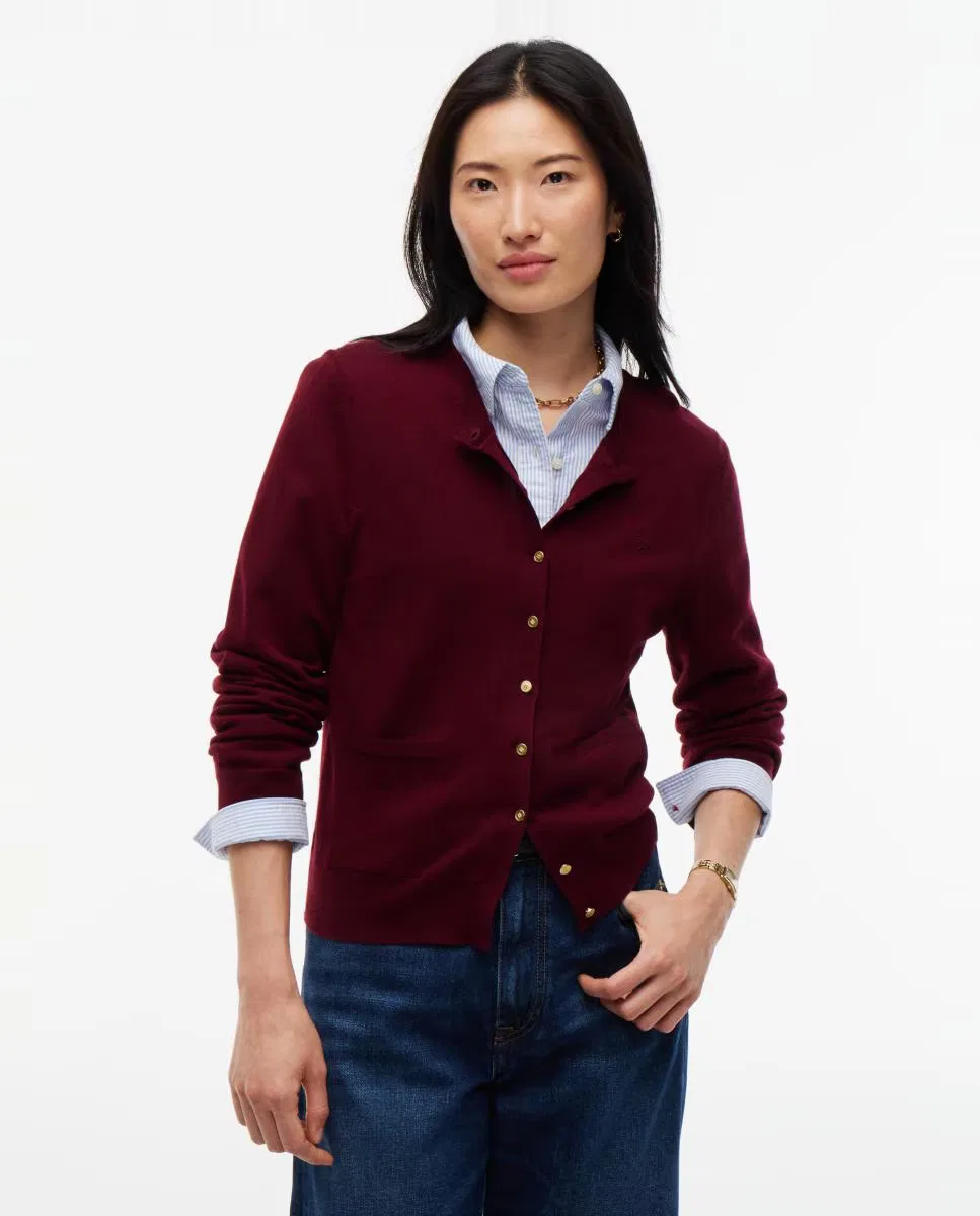 Кардиган из шерсти, Cárdigan Silueta, Tommy Hilfiger, бордовый