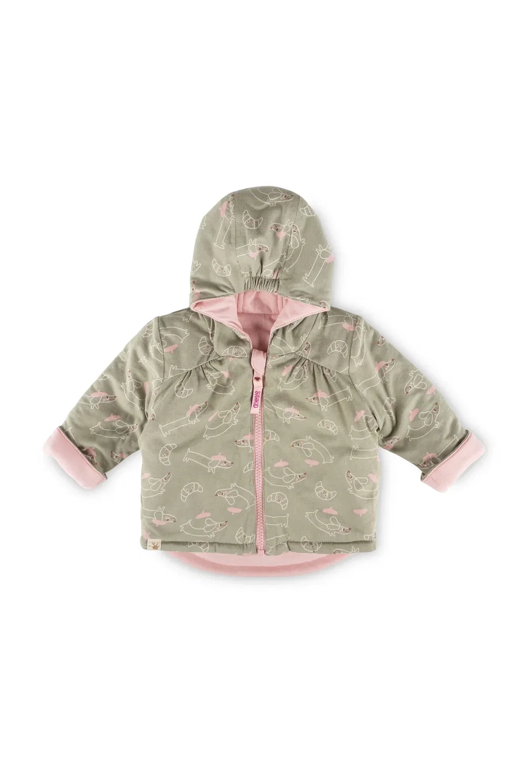 Wendejacke Whatiert Petit Croissant - толстовка на молнии Sigikid, Rosa Grün — фото 3