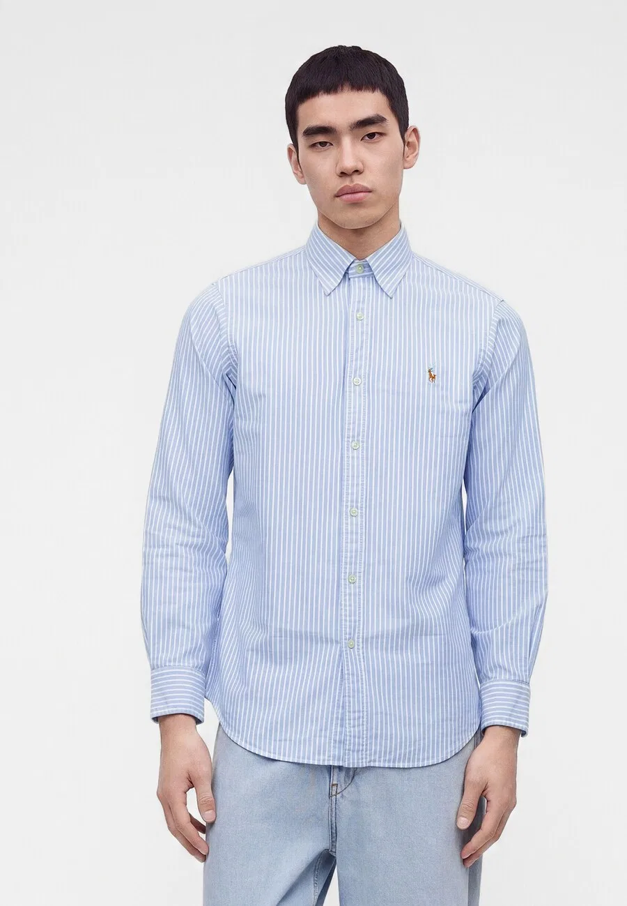 Рубашка Polo Ralph Lauren Regular fit Button Up Shirt 'CLASSIC' светло-голубого цвета — фото 3