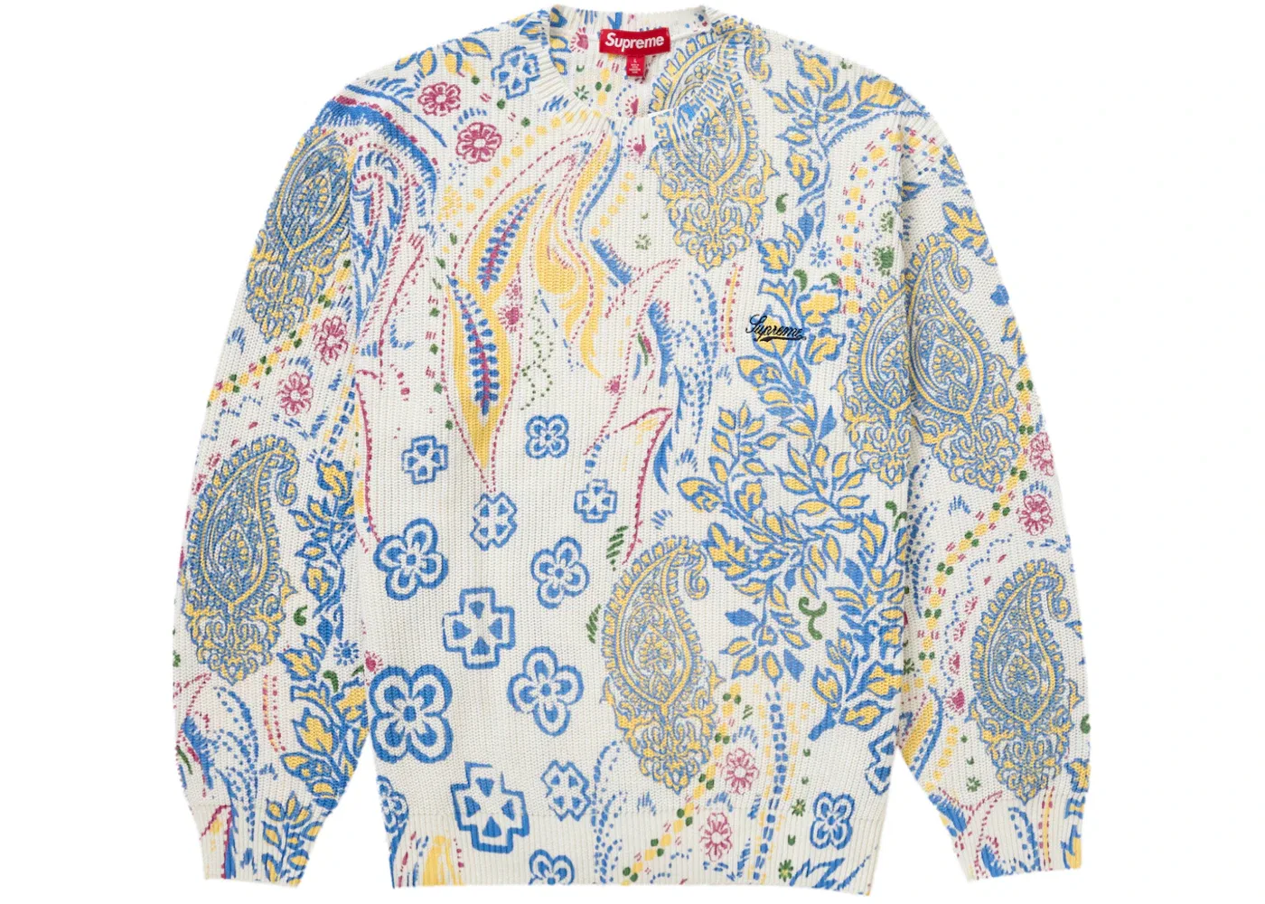 Мужской свитер с принтом Paisley Supreme, White