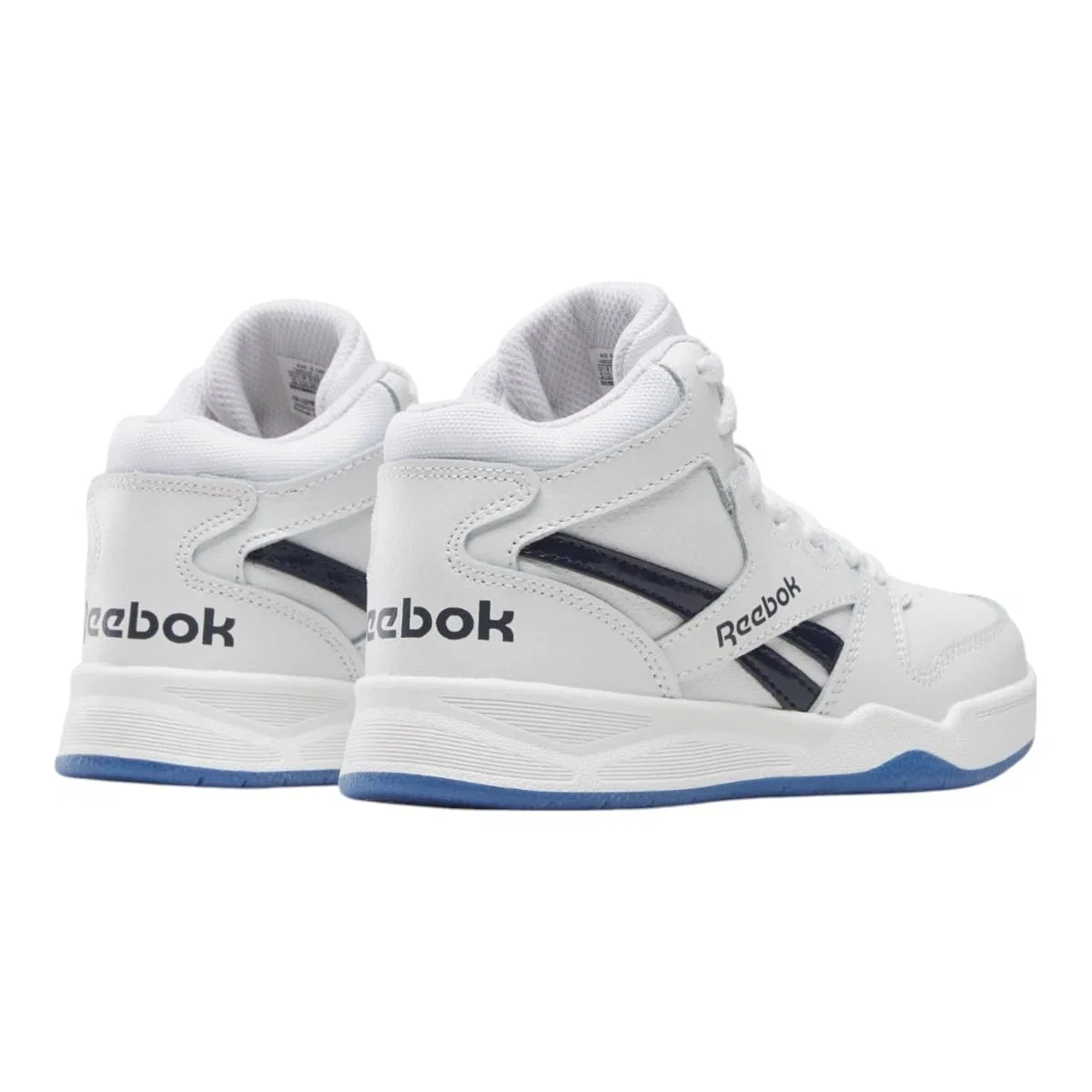 Детские кроссовки для мальчиков с высоким берцем Reebok BB 4500 Court, White Navy Ice — фото 2