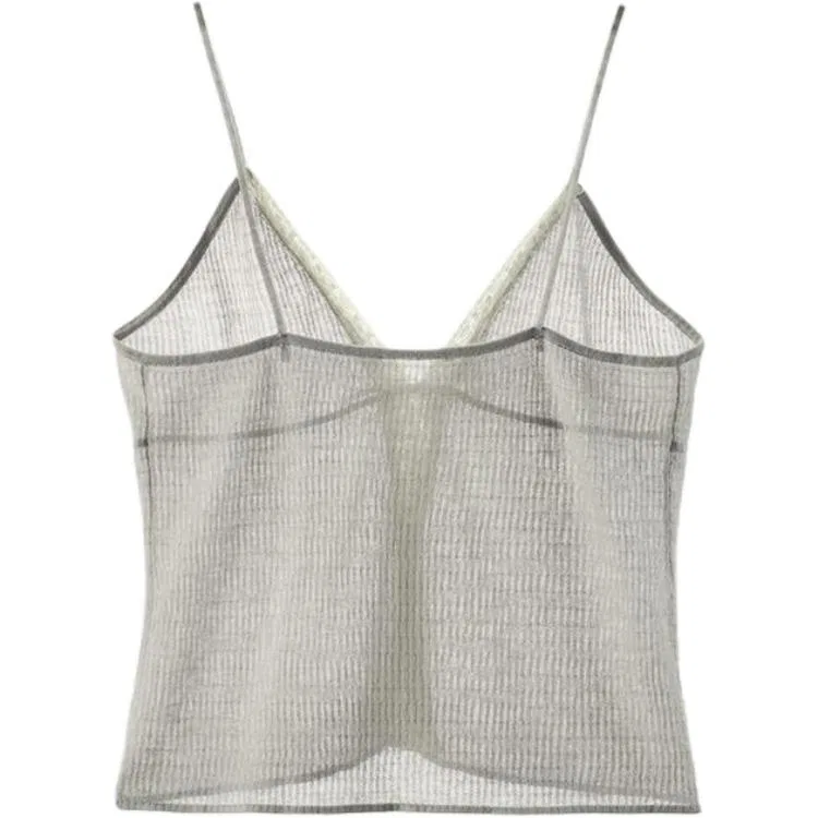 Женская майка на бретелях ZARA, Gray — фото 3