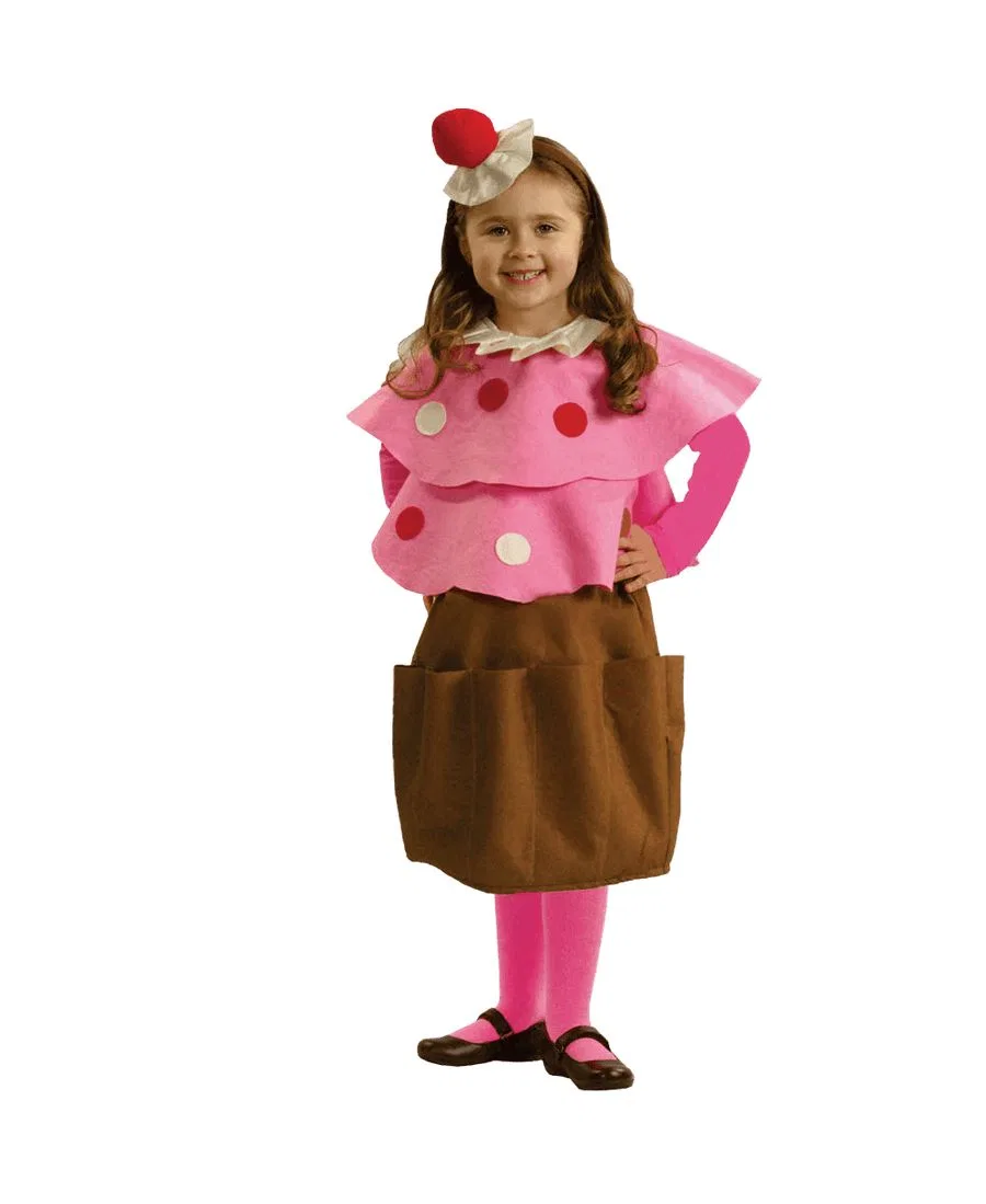 Костюм капкейка с ободком клубника, модель Creamy Cupcake Dress Up America, Pink