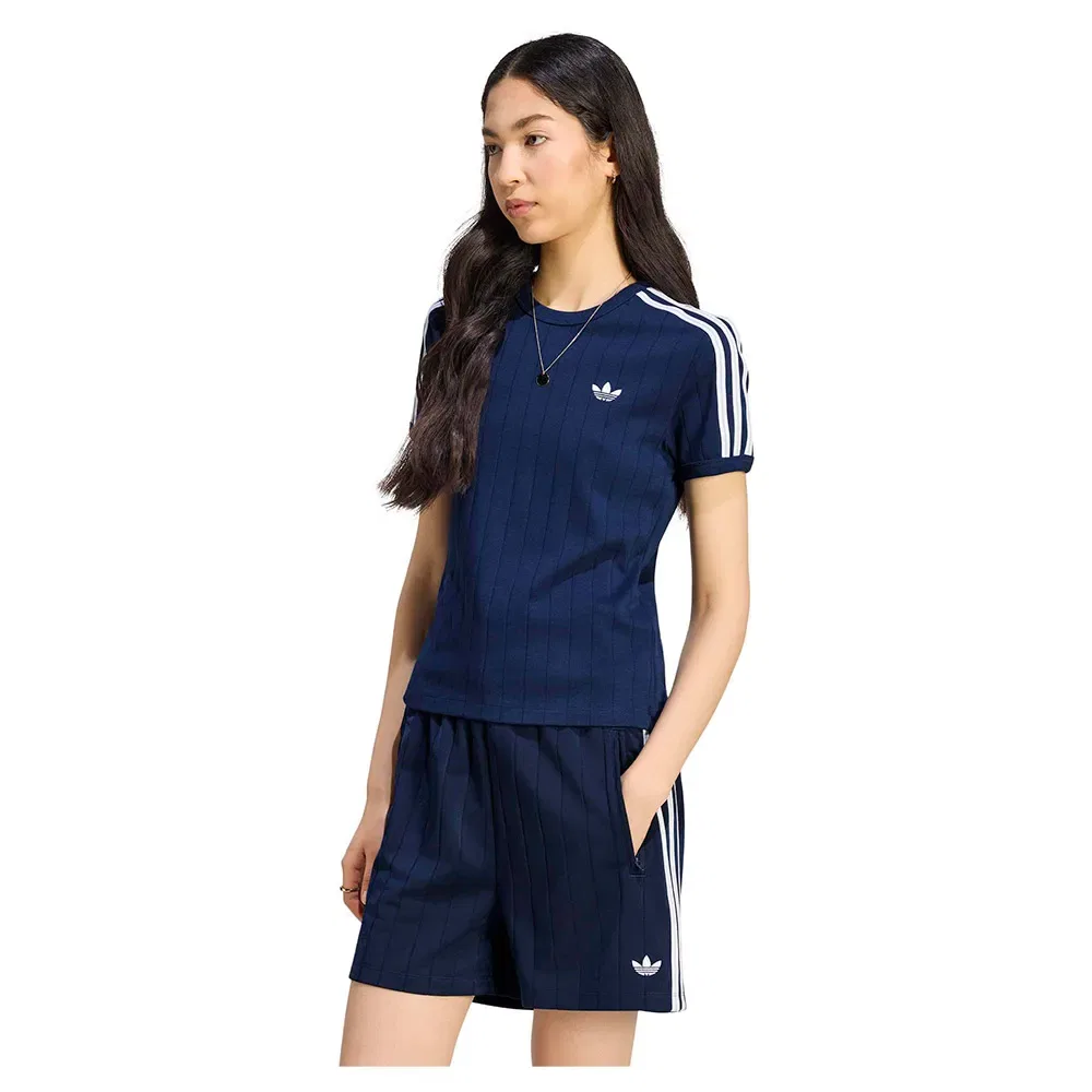 Женская футболка с принтом Pinstripe Slim Adidas Originals, Blue