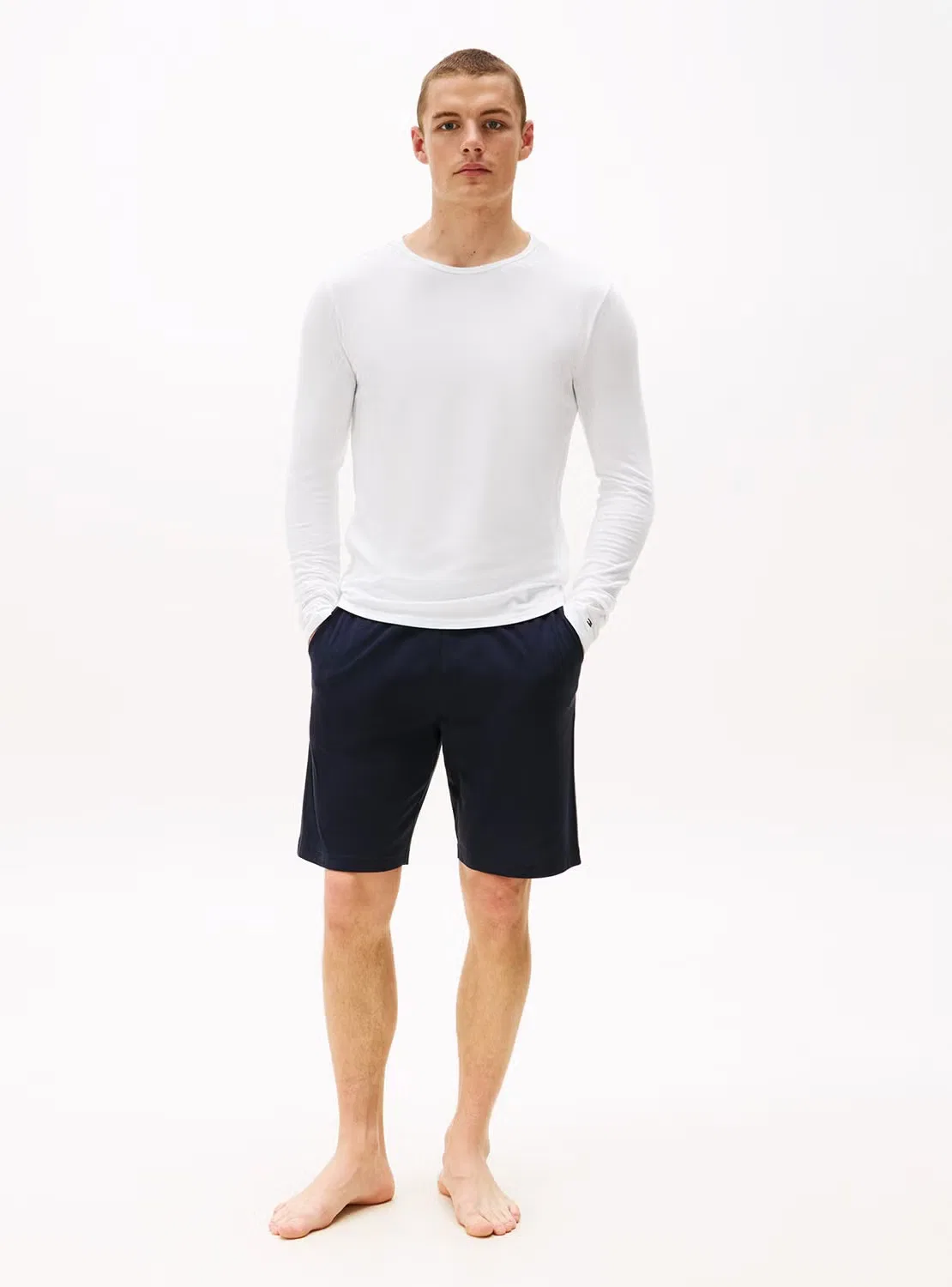 Лонгслив хлопковый комплект 3 шт Tommy Hilfiger, белый — фото 4