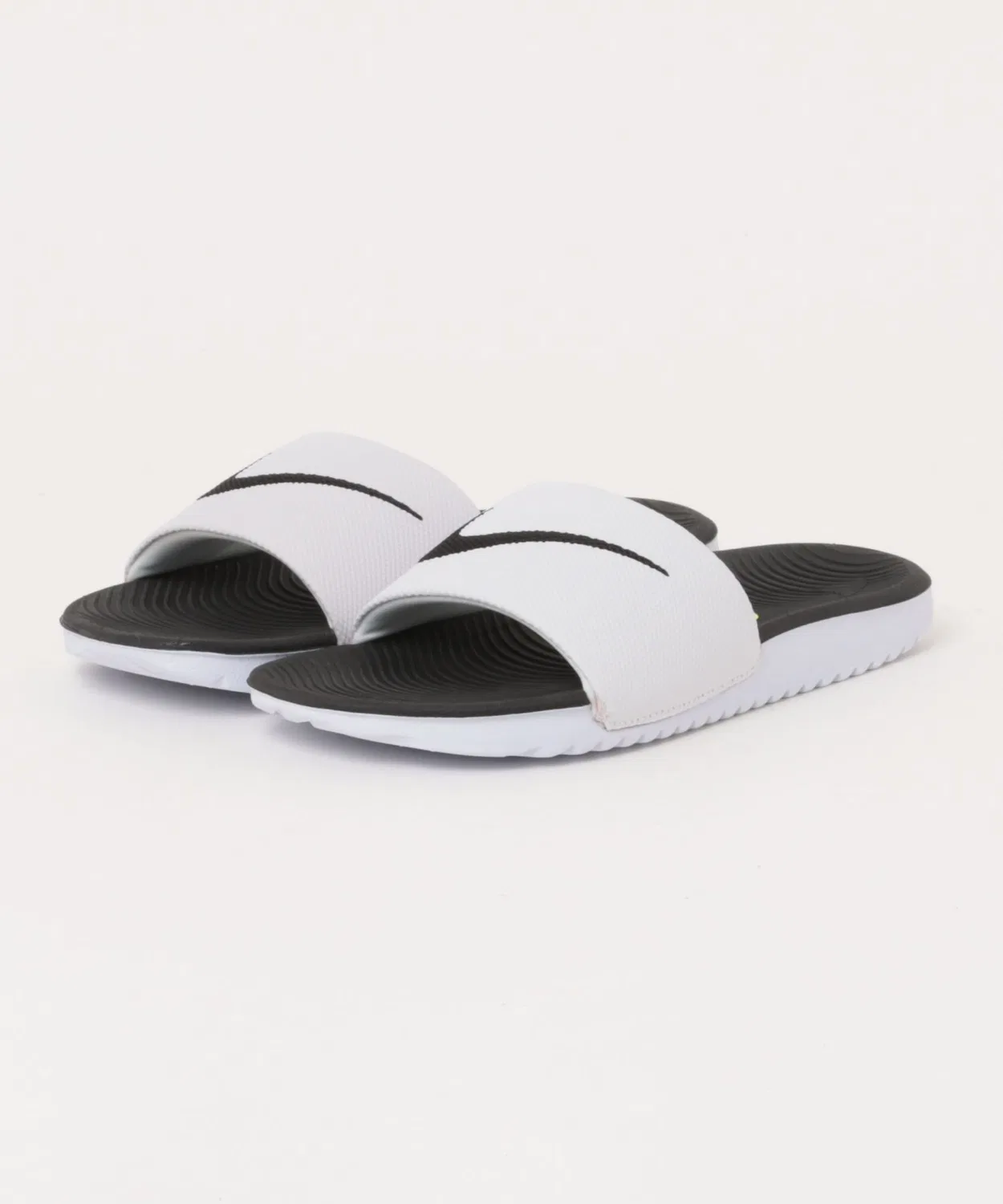 Детские сандалии-слайды с ремешком Nike Kawa Slide, Белый/Черный