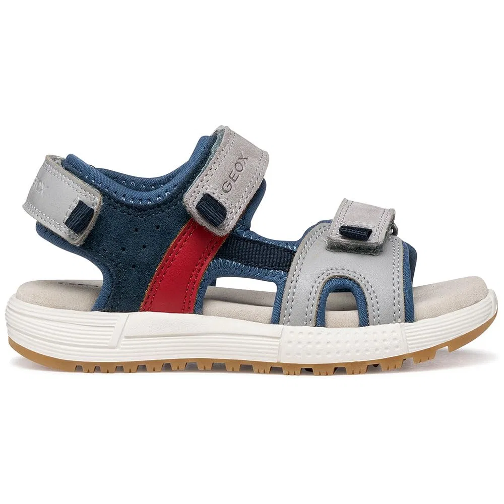 Детские сандалии для мальчиков с регулируемой фиксацией J Sandal Alben Boy a Geox, Grey Jeans