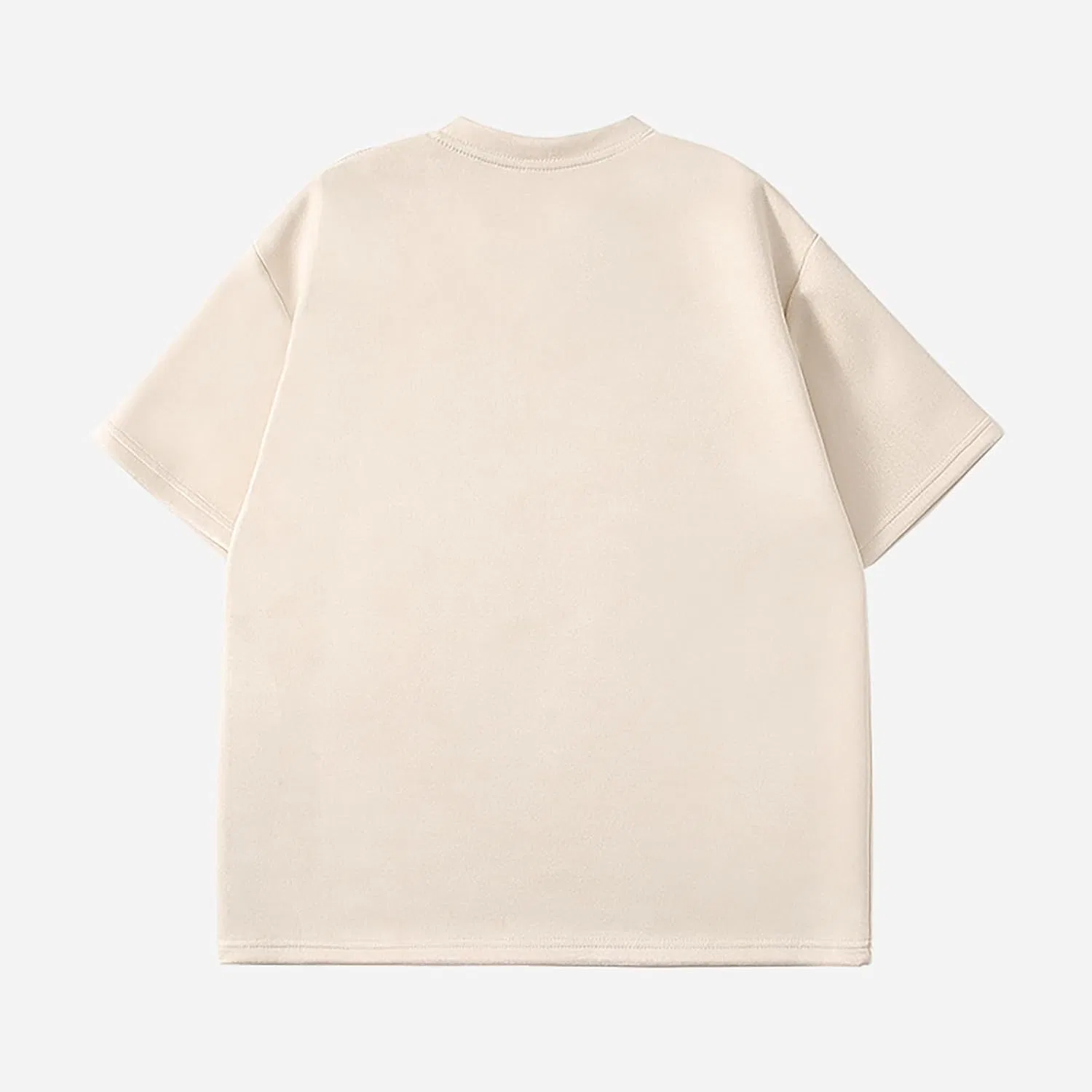 Мужская свободная футболка с круглым вырезом Khaki — фото 2