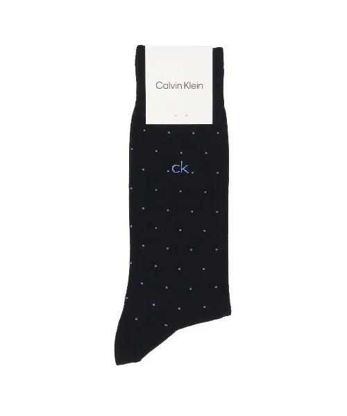 Мужские носки с принтом в горошек Calvin Klein, Черный