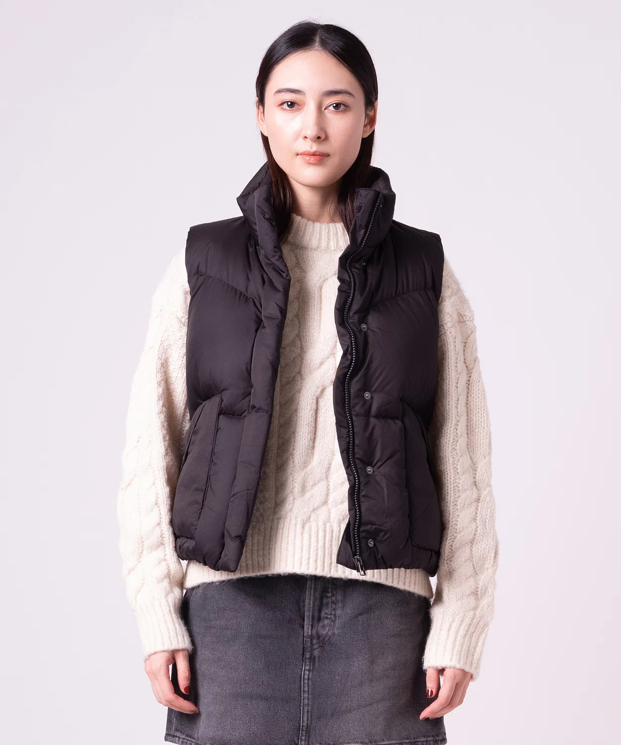Женский утепленный жилет с принтом Western Bubble Vest Levi's, Черный