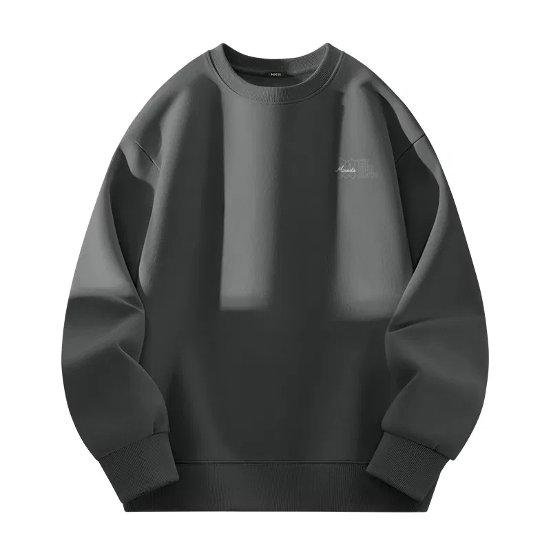 Детский свитшот с круглым вырезом средней плотности MINISO, Dark Gray