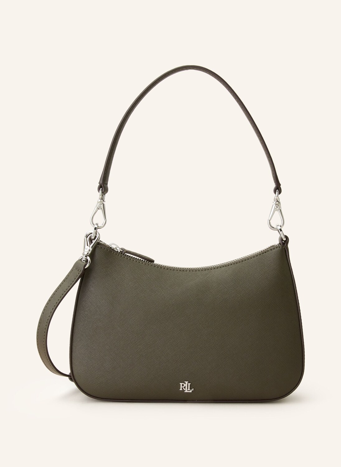 

Сумка на плечо из сафьяновой кожи danni 26 LAUREN RALPH LAUREN, оливковый