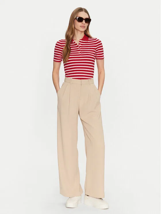 Поло slim fit Tommy Hilfiger, красный — фото 2