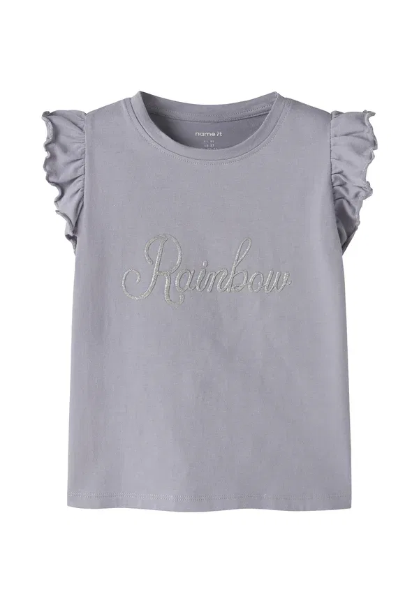 Футболка с принтом Nmfdybba ss top Name It, Lavender Gray, серый