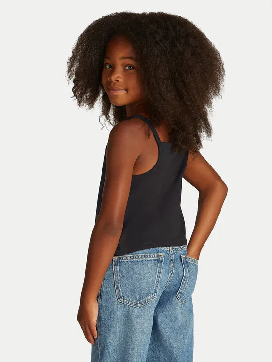 Майка slim fit Punto Calvin Klein Jeans, черный — фото 3