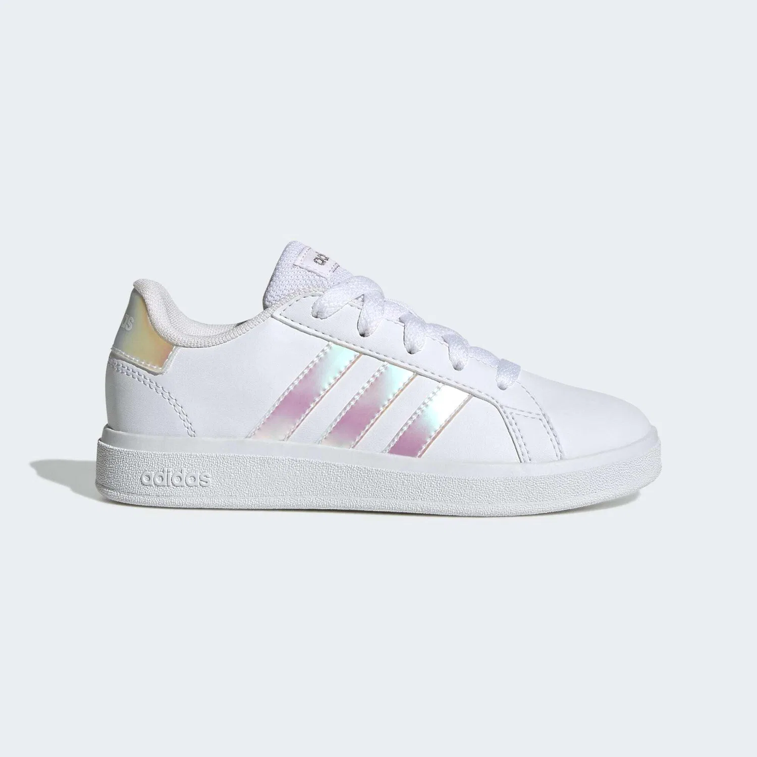 Детские кроссовки с закрытой пяткой Grand Court Lifestyle Lace Adidas, Weiss Bunt — фото 2