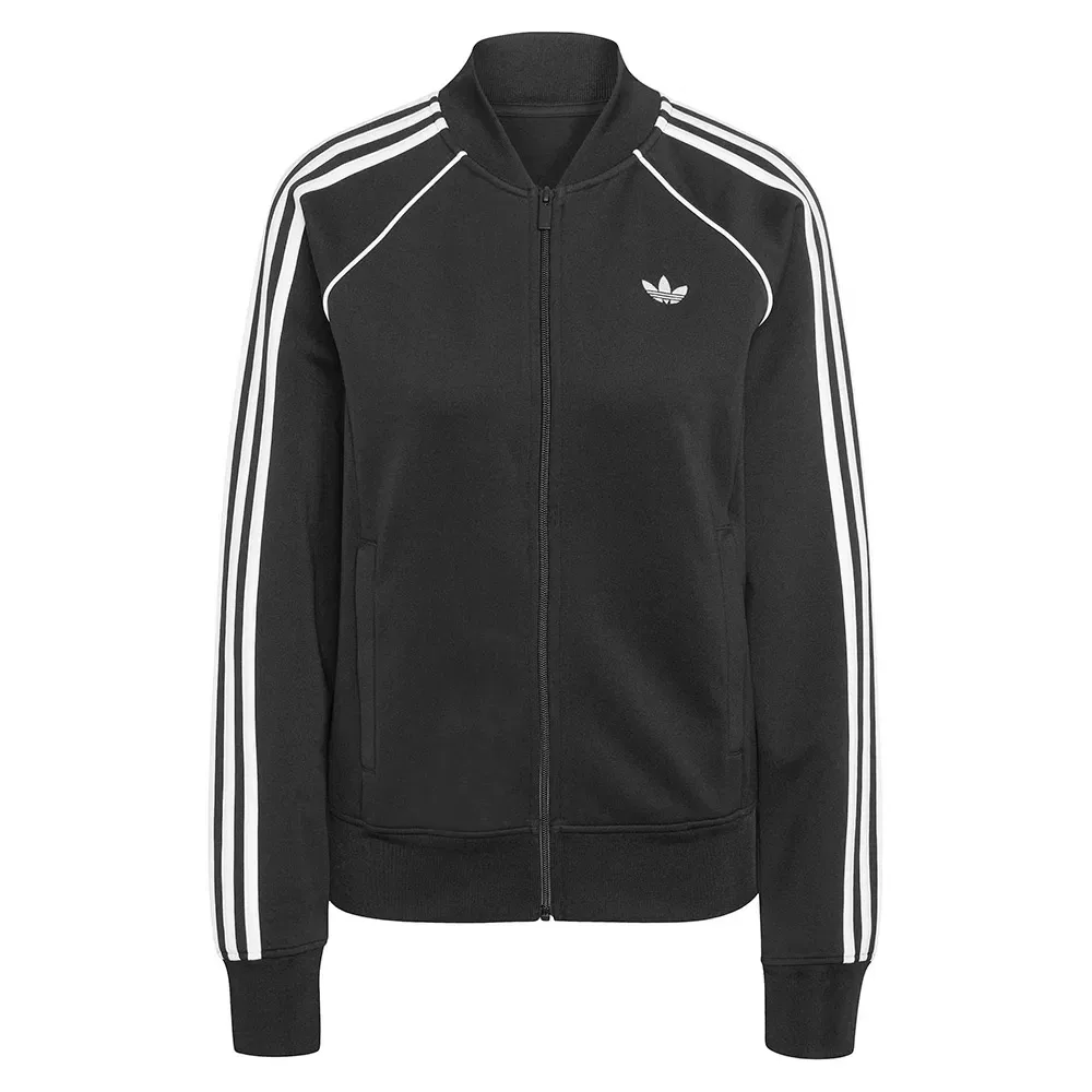 Толстовка на молнии из вельвета Adidas Originals, черный — фото 3