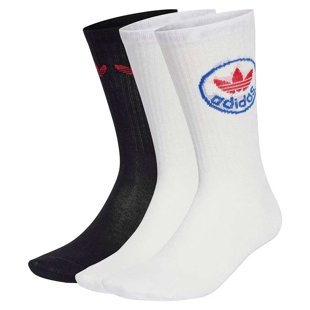 Женские носки с принтом Trefoil Adidas Originals, Black