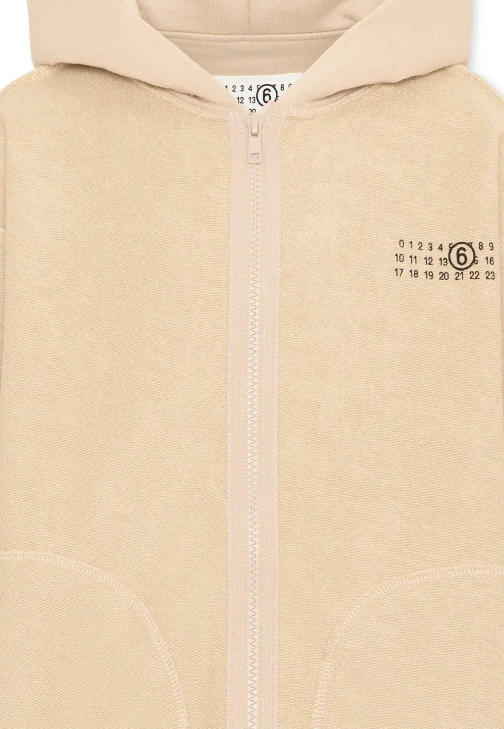 Толстовка унисекс Felpa на молнии Mm6 Maison Margiela, Beige — фото 3