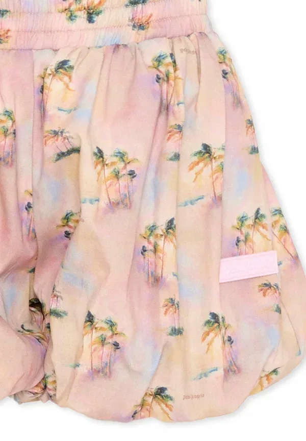 Шорты с цветочным принтом Palm Angels Pink, розовый — фото 3