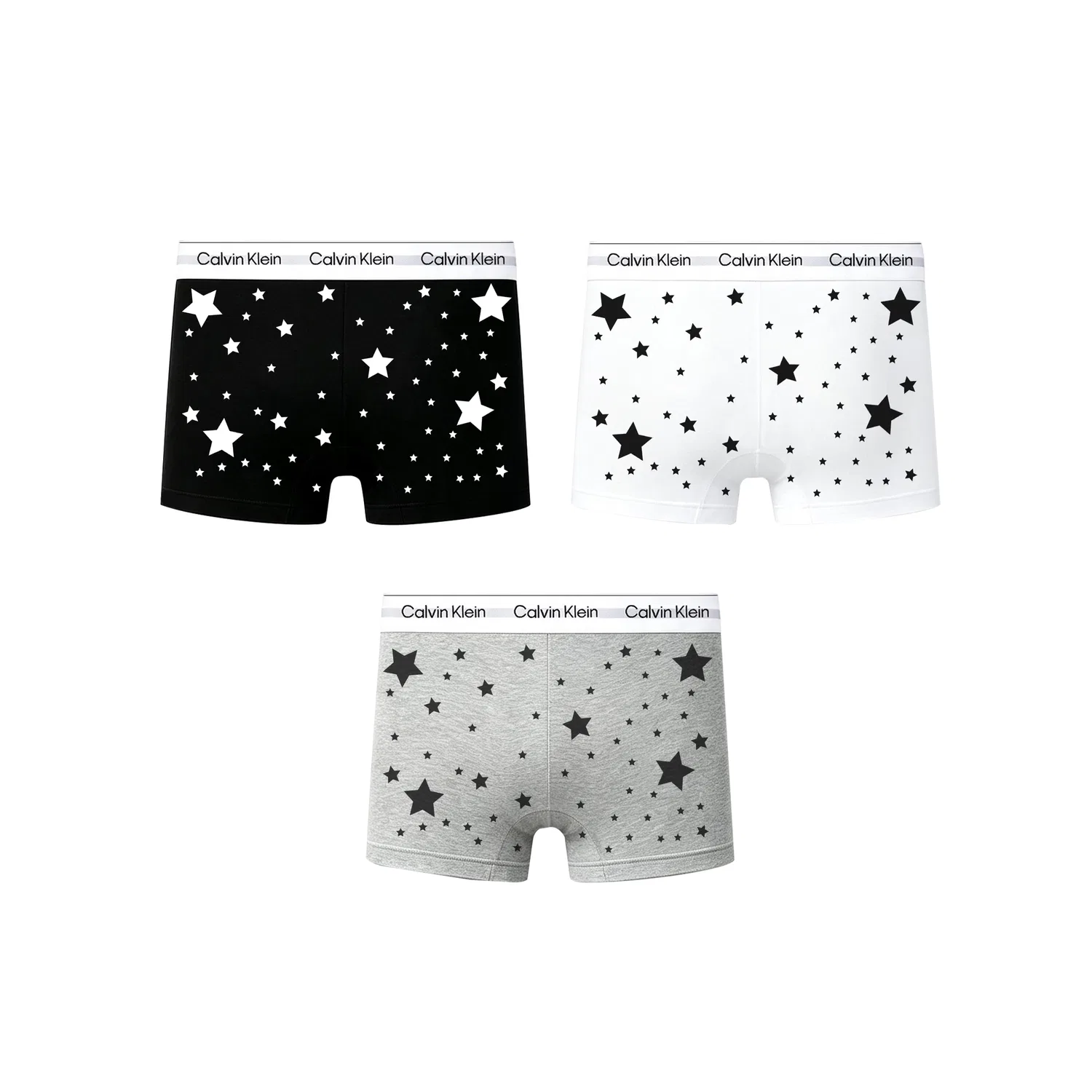 Комплект боксеров Calvin Klein Low Rise, черный/серый/белый — фото 4