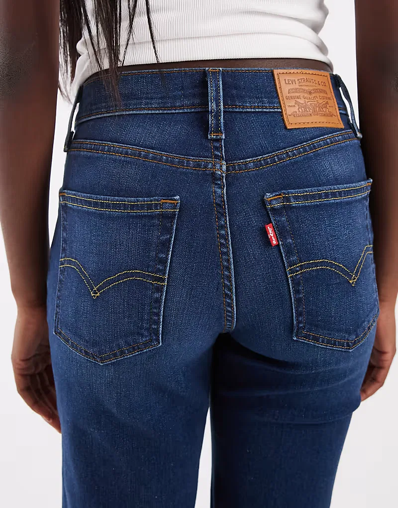 Джинсы Levi's 723 с высокой посадкой и прямым кроем, темно-синие — фото 4