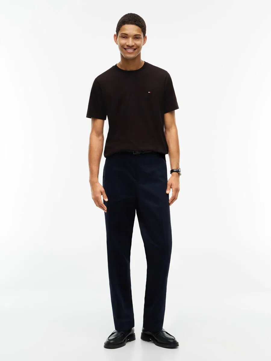 Футболка TOMMY HILFIGER Ess Seasonal темно-коричневого цвета — фото 4
