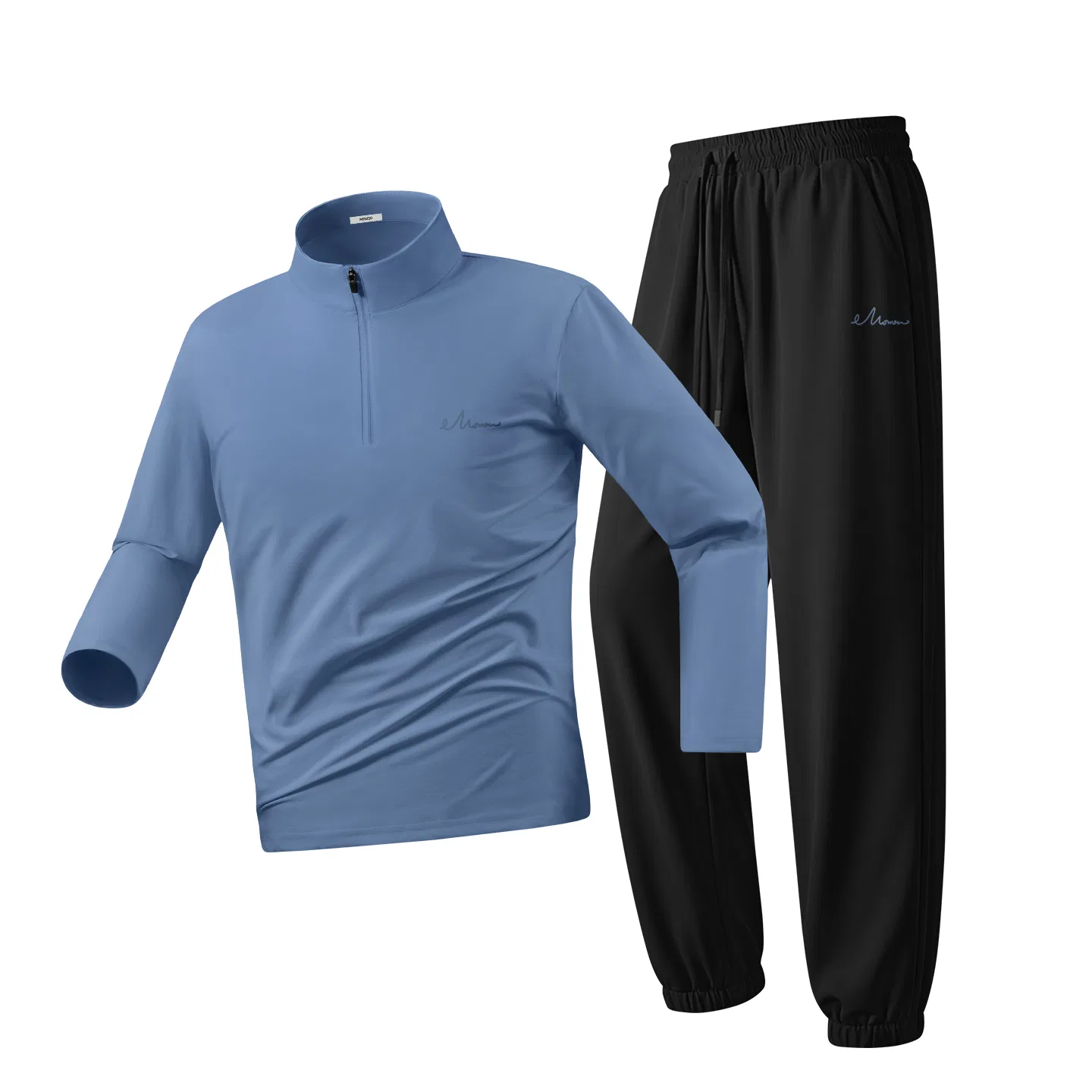 Детский спортивный комплект из быстросохнущей ткани MZ Free Sketch Pants Logo, MINISO, Denim Blue+Black