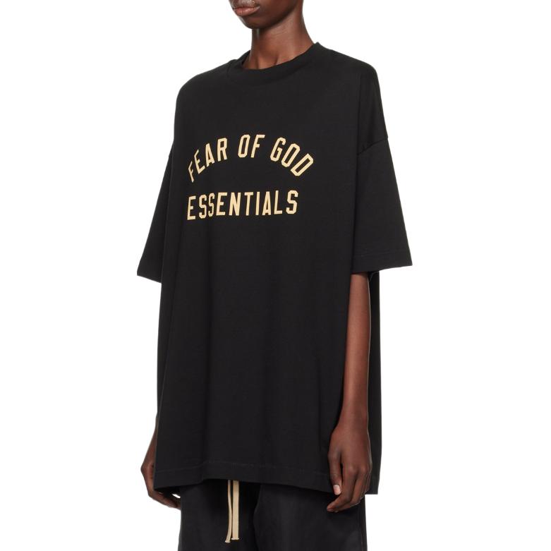 Футболка Fear of God Essentials Jersey Crewneck Tee 'Black', черный — фото 4