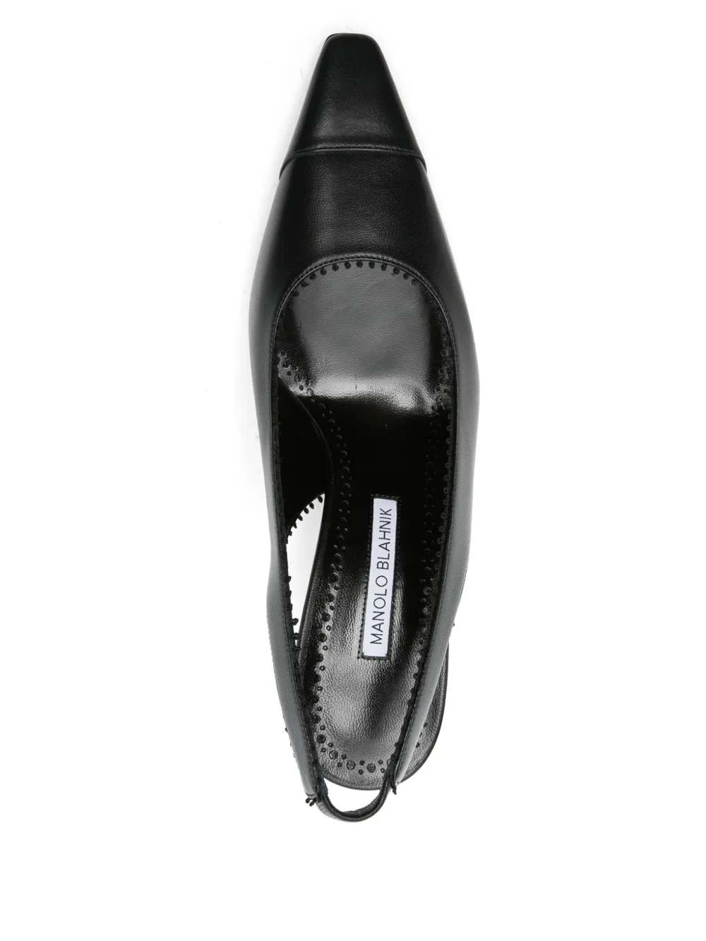 70-миллиметровые туфли с открытой пяткой Manolo Blahnik, черный — фото 4