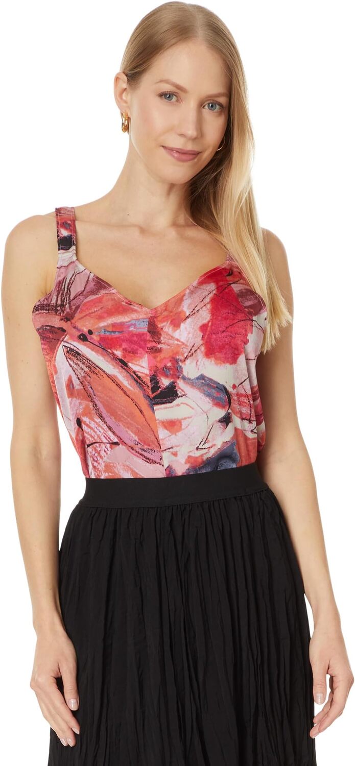 

Топ NIC+ZOE Scribble Bouquet Crepe Cami, цвет Pink Multi