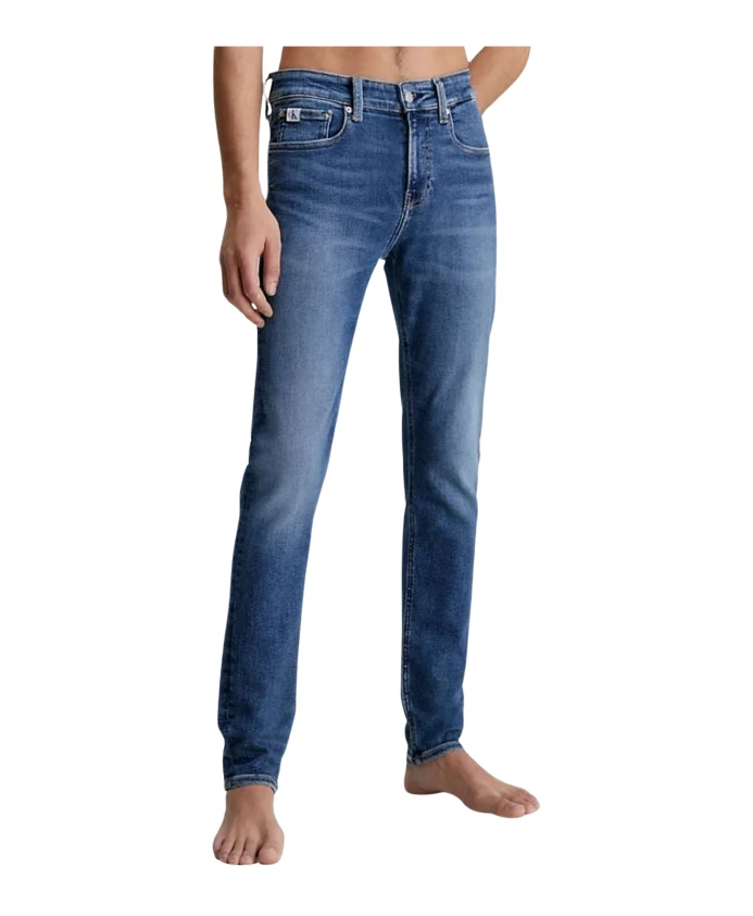 

Узкие джинсы, облегающие мазки кисти Calvin Klein, синий