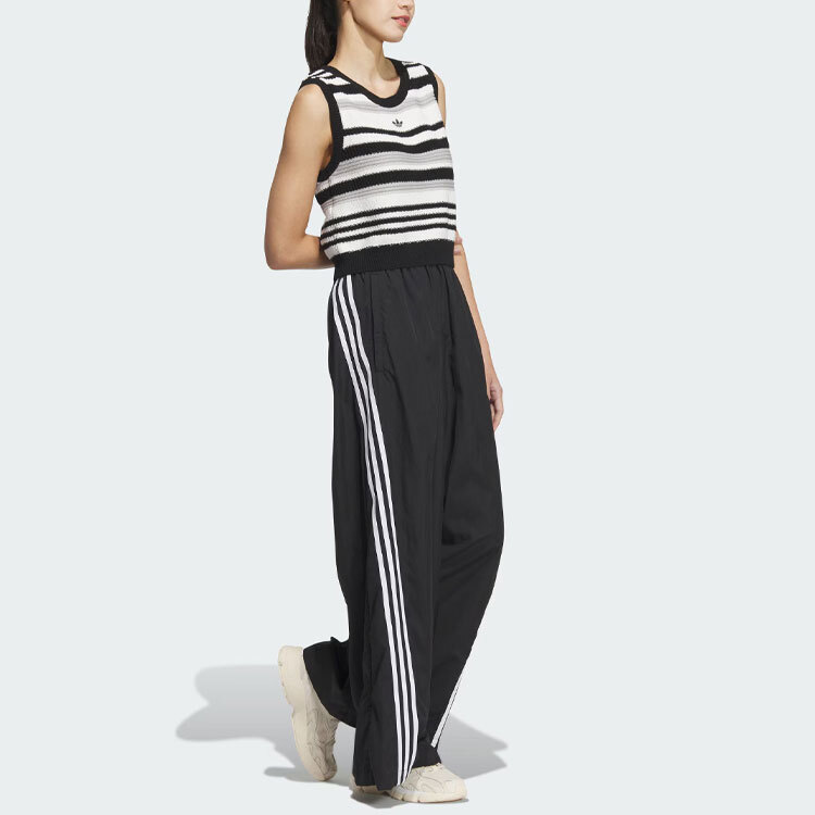Жилетка Adidas Summer Knit Striped Tank Top, черный — фото 4