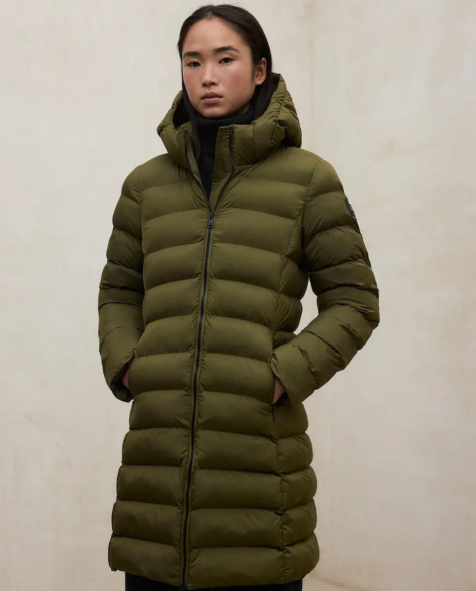 

Женское пальто с капюшоном и боковыми карманами Ecoalf, зеленый