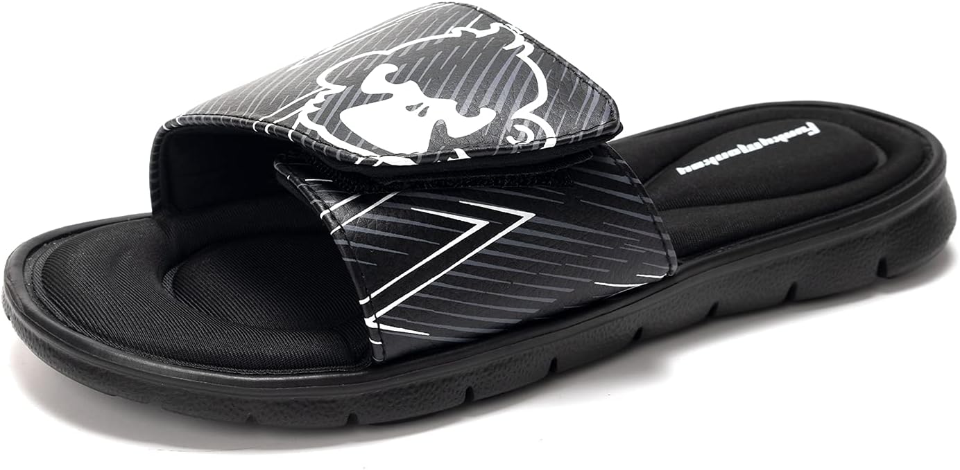 

Сандалии с эффектом памяти FUNKYMONKEY для мужчин, с регулируемыми ремешками и графическим дизайном, черный