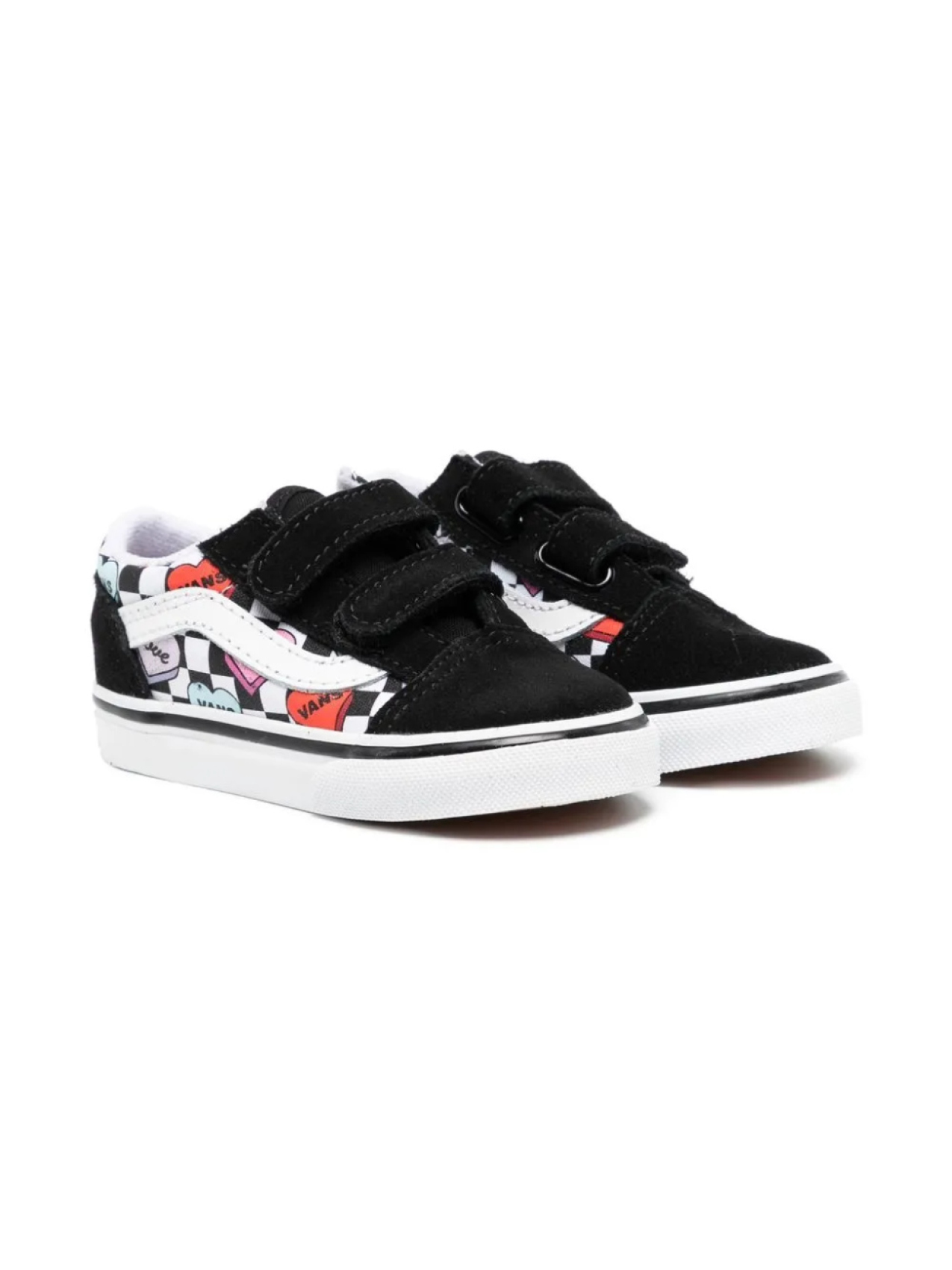 

Vans Kids кеды на липучках с принтом, черный