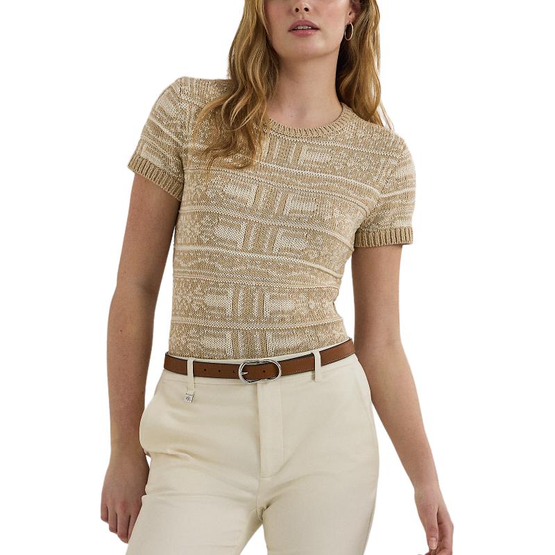 Polo Ralph Lauren SS24 Вязаный свитер женский бежевый — фото 4